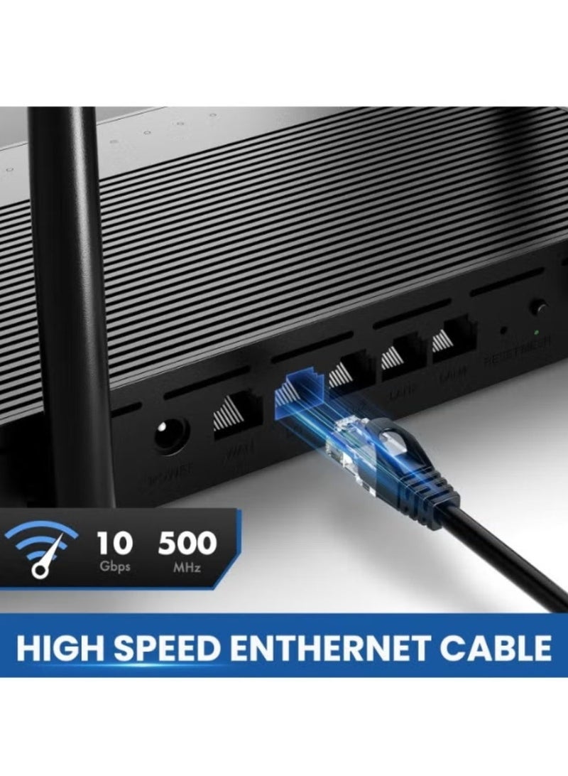 Ethernet Cable Cat 6 Braided Cat6 Gigabit High Speed 1000Mbps Internet Cable RJ45 Shielded Network LAN Cord Compatible with PS5 PS4 Xbox One Smart TV Switch Router Wifi Extender Patch Panel 2M - Image 4